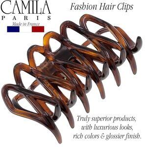 CAMILA Paris Tortoise Clip 3" Rare SOLD BY:Caravan Hair accessories Brooklyn, NY